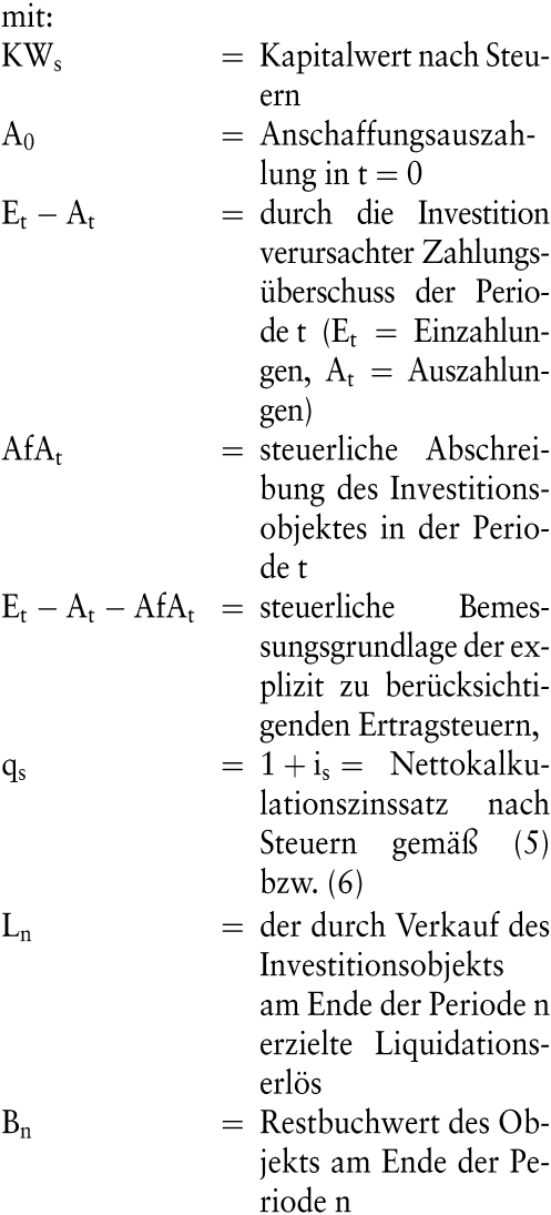 Steuern und Investition