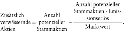 Gewinn je Aktie (earnings per share)